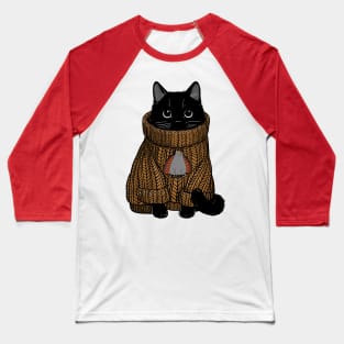 Cozy Turkey Sweater Cat Baseball T-Shirt